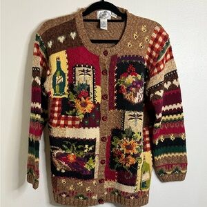 Stitches Vintage Fall Knit Cardigan